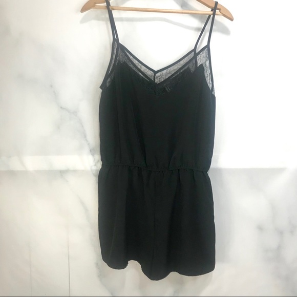 Forever 21 Other - Forever 21 | Black Silky Lace Romper